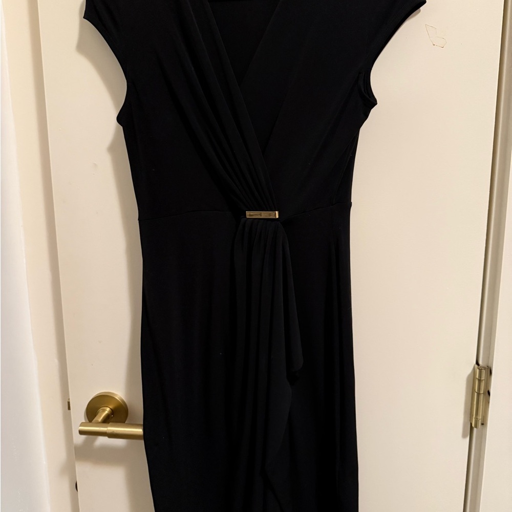 Elegant Black Wrap Dress